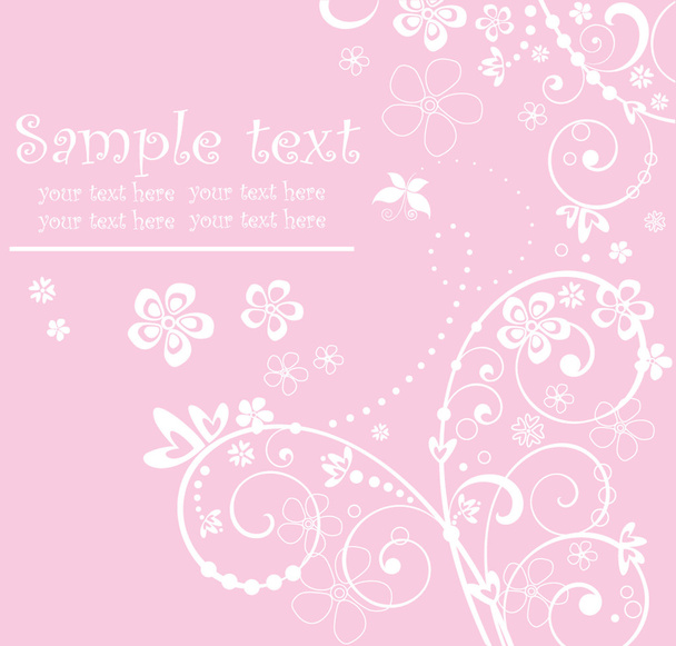 Pink arrival card - Vetor, Imagem
