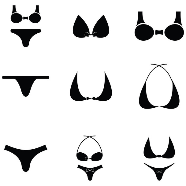 ensemble icône bikini
 - Vecteur, image