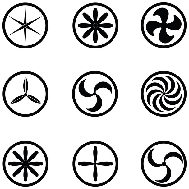 conjunto de iconos de turbina
 - Vector, Imagen