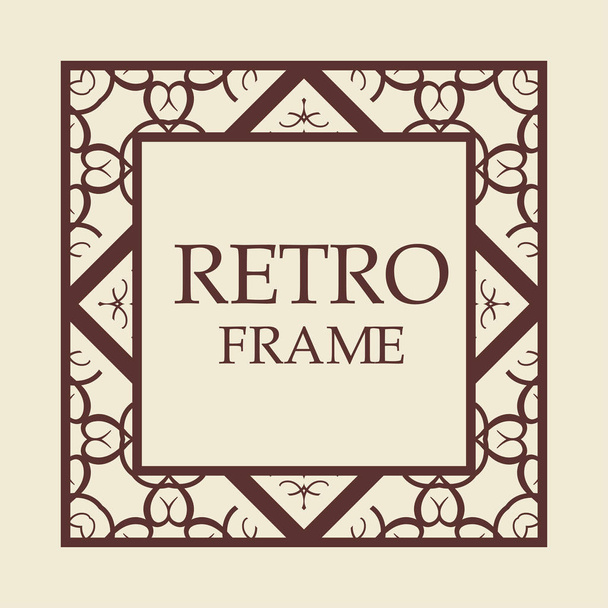 Retro ornamental frame - Vektör, Görsel