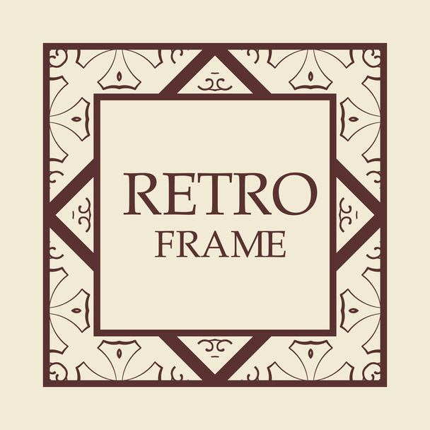 Retro ornamental frame - Vektori, kuva