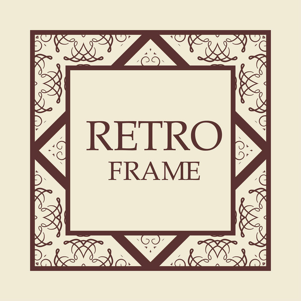 Retro ornamental frame - Вектор, зображення