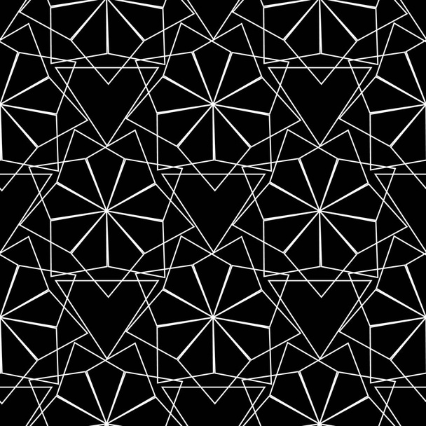 Абстрактный векторный геометрический бесшовный рисунок. Черное и белое
 - Вектор,изображение