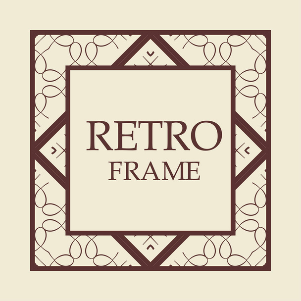 Retro ornamental frame - Vektori, kuva