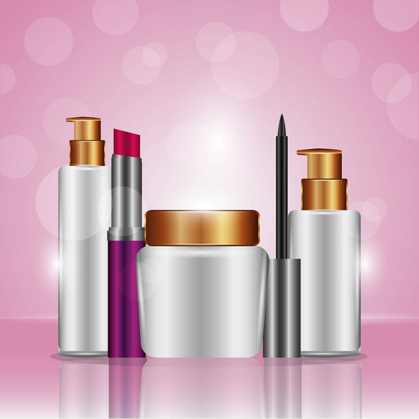 cosmetics makeup related - Вектор,изображение