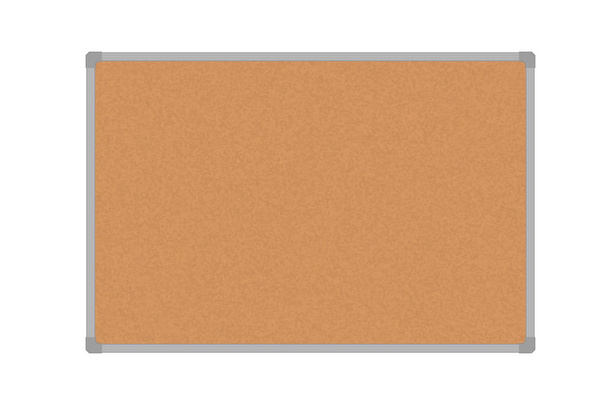 Vector illustration of a cork board in an aluminum frame - Vector, Image