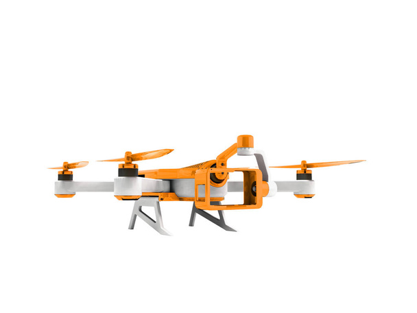 moderner dvd quadrocopter mit einsatz der futuristischen kamera orange c - Foto, Bild