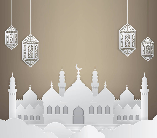 φόντο Ραμαζάνι με τέμενος - Διάνυσμα, εικόνα