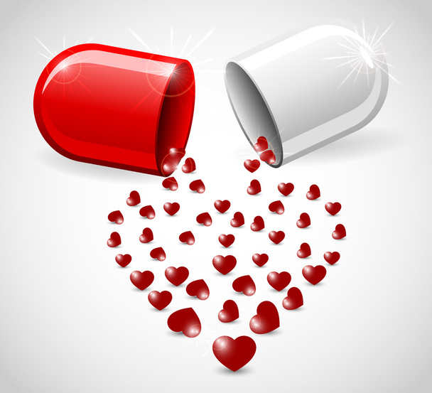 Love pill - Διάνυσμα, εικόνα