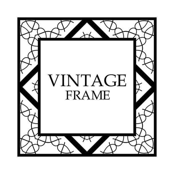 Retro ornamental frame - Vetor, Imagem