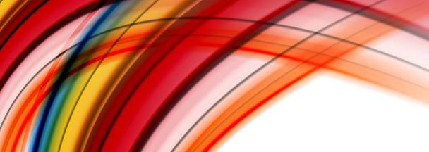 Абстрактные волновые линии жидких цветовых полос. Векторная художественная иллюстрация для плаката или веб-баннера
 - Вектор,изображение