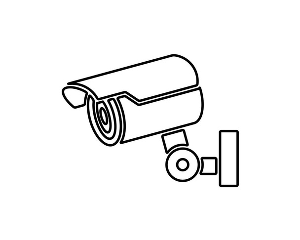 security camera icon design illustration,line icon design style, designed for print and web - Vector, Image