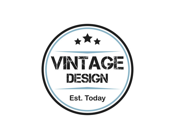 illustration de conception de logo rétro vintage rond, style design vintage, conçu pour les vêtements et le logo
 - Vecteur, image