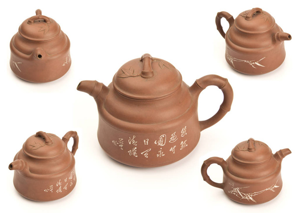 Antique teapot isolated on white background - Photo, Image