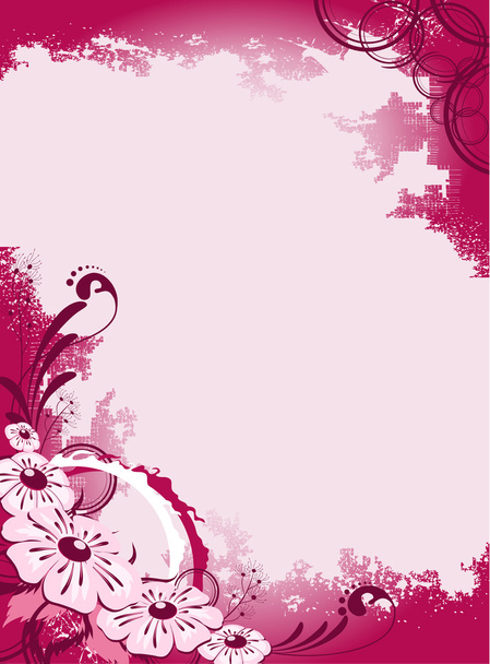 Abstract background with flowers - Vector, imagen