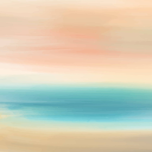 Handgemaltes Aquarell Himmel und Wolken, abstrakter Aquarell-Hintergrund, Vektorillustration - Vektor, Bild