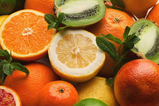 Appelsiinisitrushedelmien tausta, lähikuva
 - Valokuva, kuva