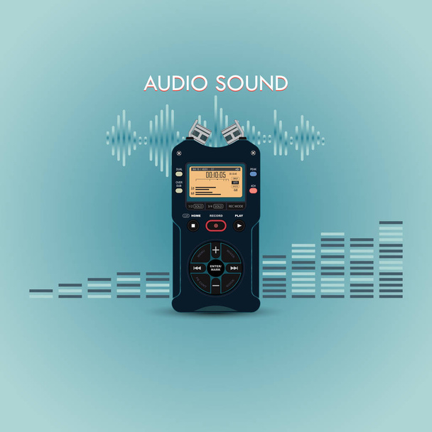 Grabadora de audio Sonido
 - Vector, imagen