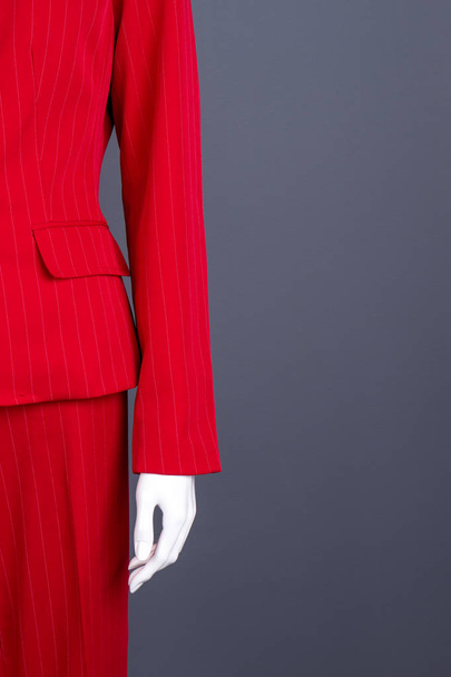 Женский красный формальный костюм, пространство для копирования
. - Фото, изображение