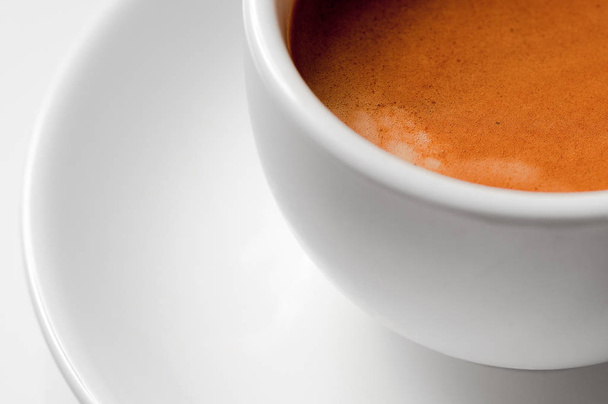 Taza de café blanco con espresso
 - Foto, Imagen