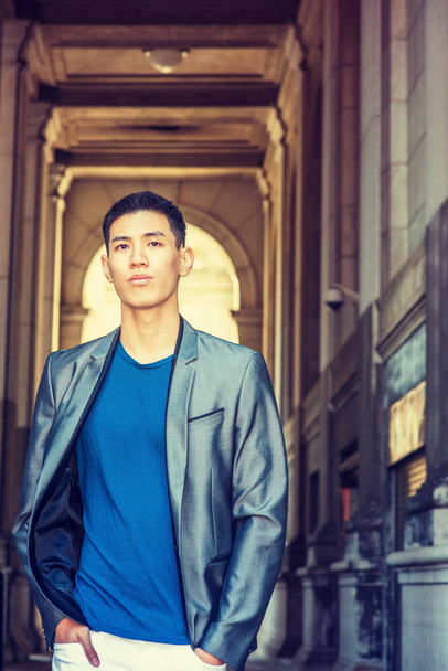 Mladý muž Asijské americké cestování v New Yorku - Fotografie, Obrázek