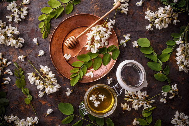 Jar of acacia honey - Photo, Image