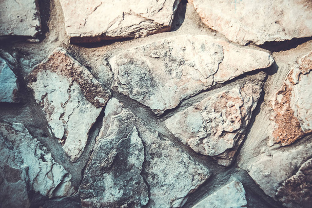 Close up of natural stone wall. Stone wall texture  - Foto, Imagen