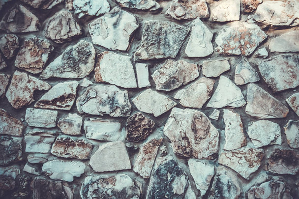 Close up of natural stone wall. Stone wall texture  - Fotoğraf, Görsel
