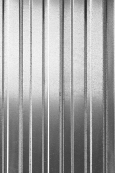 Wall of sheet metal, corrugated metal. Background. - Photo, Image