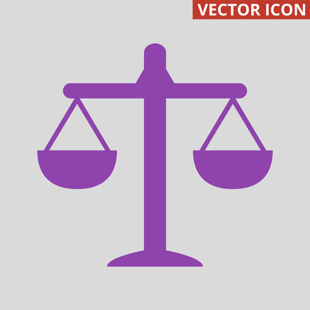 Scales Icon on grey background. - Vector, Image