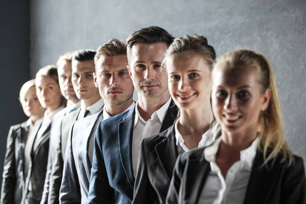 Business team standing in a row - 写真・画像