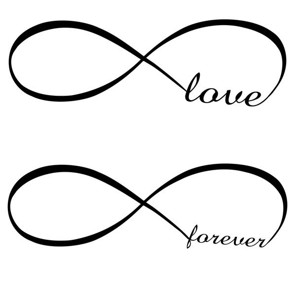 Amor infinito, símbolo para sempre
 - Vetor, Imagem