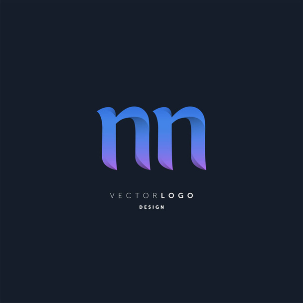 Letters logo Nn, template for business card  - Vektor, Bild