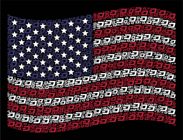 Розмахуючи піддається стилізації прапор Сполучених Штатів тире валюти - Вектор, зображення