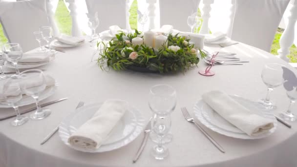 Serving a festive table. - Footage, Video