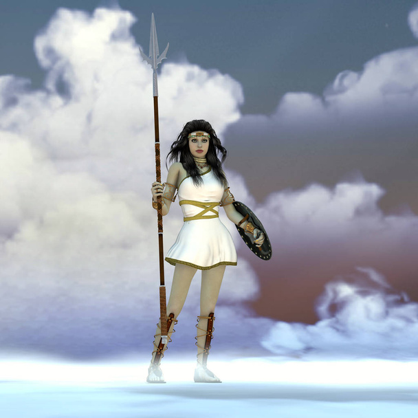 Athena deusa grega
 - Foto, Imagem