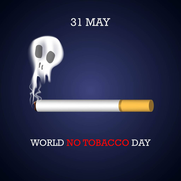 Világ dohányzásmentes világnap illusztráció a koncepció abbahagyni a dohányzást és a tüdőbetegség - Vektor, kép
