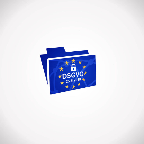 Icona di notifica del regolamento generale sulla protezione dei dati DSGVO
 - Vettoriali, immagini