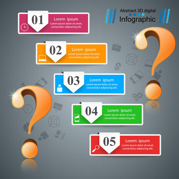 Business infographics. Question mark. - Vector, Image