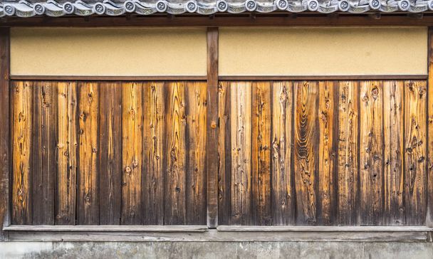 Japanese -style wooden house wall - Photo, Image