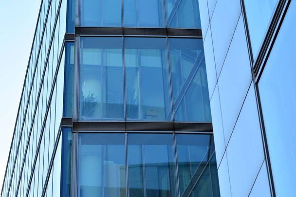 städtischen abstrakten Hintergrund, Detail der modernen Glasfassade, Bürogebäude. - Foto, Bild