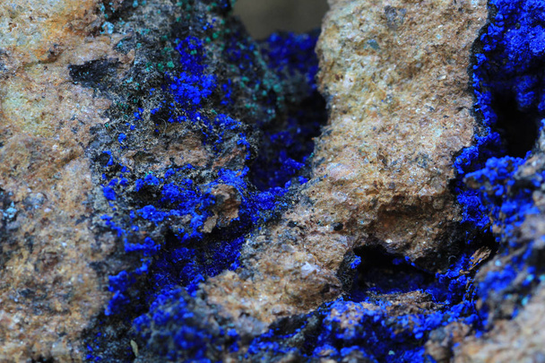 blue azurite mineral texture - Фото, изображение