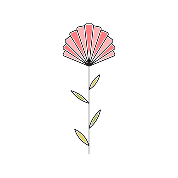 Stem flower line icon - Vektör, Görsel