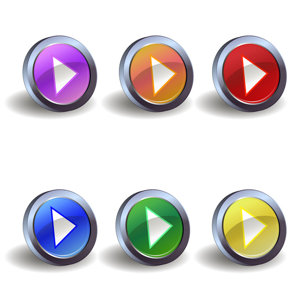 Play icon buttons - Вектор,изображение