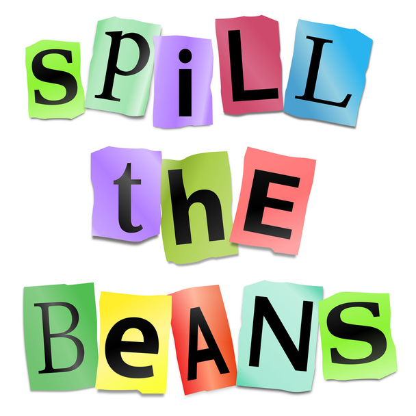 Spill the beans concept. - Photo, Image