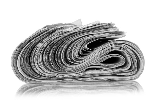 Beyaz izole bir Gazeteler - Fotoğraf, Görsel