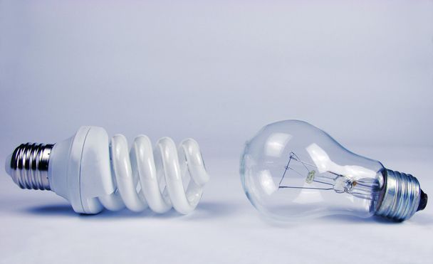 Bulbs on white background - Photo, Image