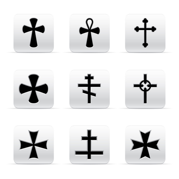 collection of different crosses - Vector, Image