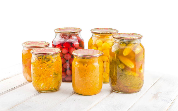 Different preserves in glass jars - Photo, Image