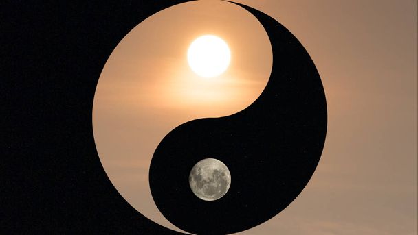 Yin and yang - day and night  - Valokuva, kuva